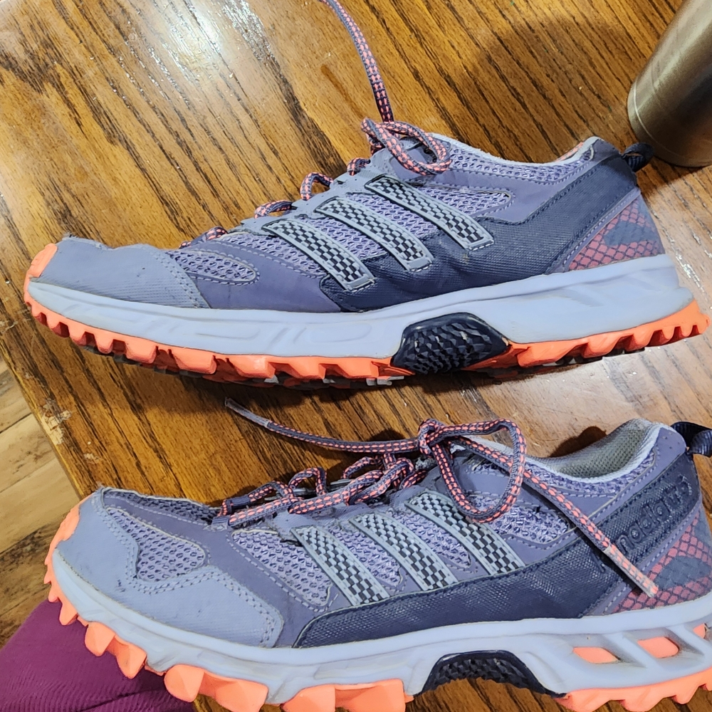 Adidas Kanadia TR% Running Shoes Blue Prism Coral EUC